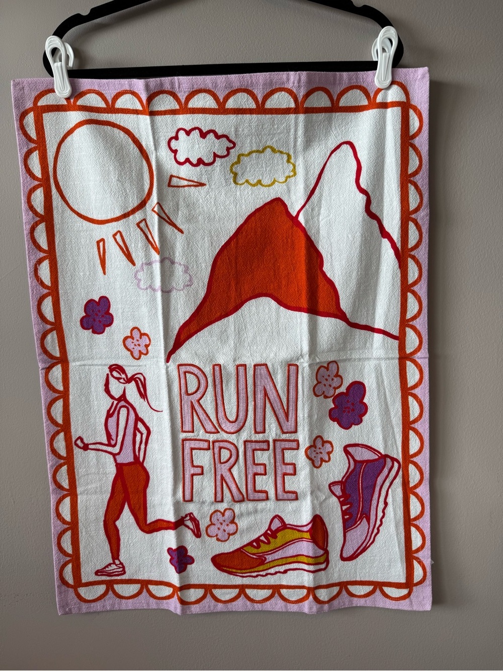 Anthropologie NWT Amuse La Bouche Run Free Running Dish Towel 21x28”